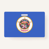Badge Insigne de nom avec drapeau de l'état du Minnesota (Dos)