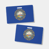 Badge Insigne de nom avec drapeau de l'État du New Hamps (Front & Back)