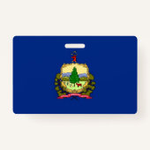 Badge Insigne de nom avec drapeau de l'État du Vermont, (Dos)