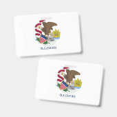 Badge Insigne de nom avec drapeau de l'Illinois State, U (Avant & arrière)