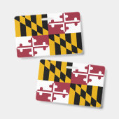 Badge Insigne de nom avec drapeau de Maryland State, USA (Front & Back)