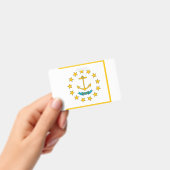 Badge Insigne de nom avec drapeau de Rhode Island, États (Manuel / portable)