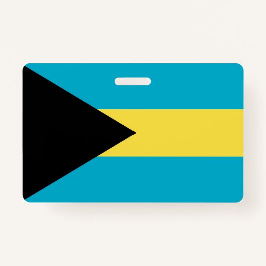 Badge Insigne de nom avec drapeau des Bahamas (Devant)