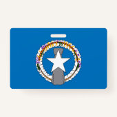 Badge Insigne de nom avec drapeau des îles Mariannes du  (Dos)