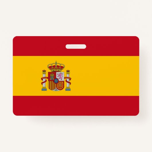 Badge Insigne de nom avec drapeau d'Espagne (Devant)