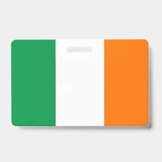 Badge Insigne de nom avec drapeau d'Irlande (Avant)