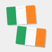 Badge Insigne de nom avec drapeau d'Irlande (Avant & arrière)