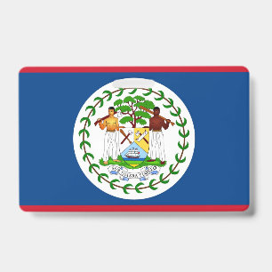 Badge Insigne de nom avec drapeau du Belize