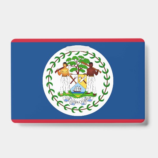 Badge Insigne de nom avec drapeau du Belize (Avant)