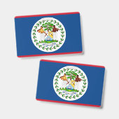 Badge Insigne de nom avec drapeau du Belize (Avant & arrière)
