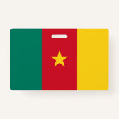 Badge Insigne de nom avec drapeau du Cameroun (Dos)