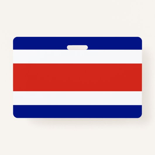 Badge Insigne de nom avec drapeau du Costa Rica (Devant)