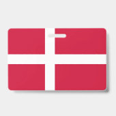 Badge Insigne de nom avec drapeau du Danemark (Dos)