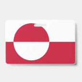 Badge Insigne de nom avec drapeau du Groenland (Back)