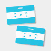 Badge Insigne de nom avec drapeau du Honduras (Avant & arrière)
