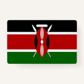 Badge Insigne de nom avec drapeau du Kenya (Dos)