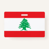 Badge Insigne de nom avec drapeau du Liban (Dos)