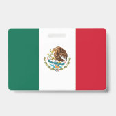 Badge Insigne de nom avec drapeau du Mexique (Arrière)