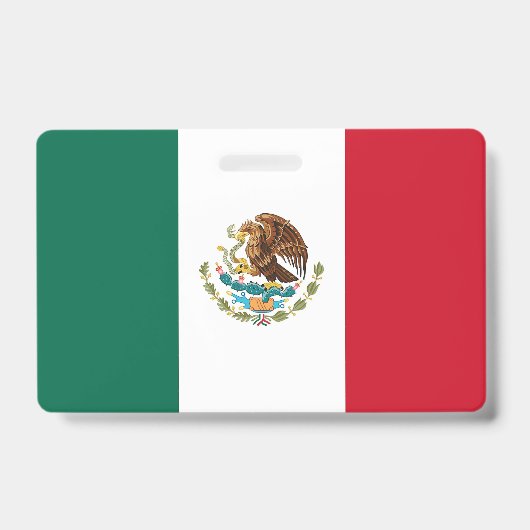 Badge Insigne de nom avec drapeau du Mexique (Avant)