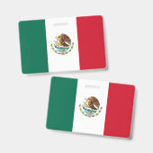 Badge Insigne de nom avec drapeau du Mexique (Avant & arrière)