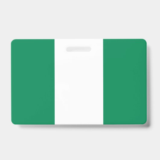 Badge Insigne de nom avec drapeau du Nigeria (Avant)
