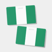 Badge Insigne de nom avec drapeau du Nigeria (Avant & arrière)