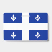 Badge Insigne de nom avec drapeau du Québec (Arrière)
