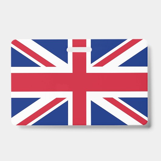 Badge Insigne de nom avec drapeau du Royaume-Uni (Avant)