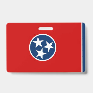 Badge Insigne de nom avec drapeau du Tennessee, États-Un