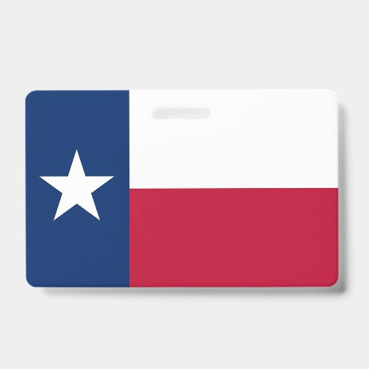 Badge Insigne de nom avec drapeau du Texas, USA (Avant)