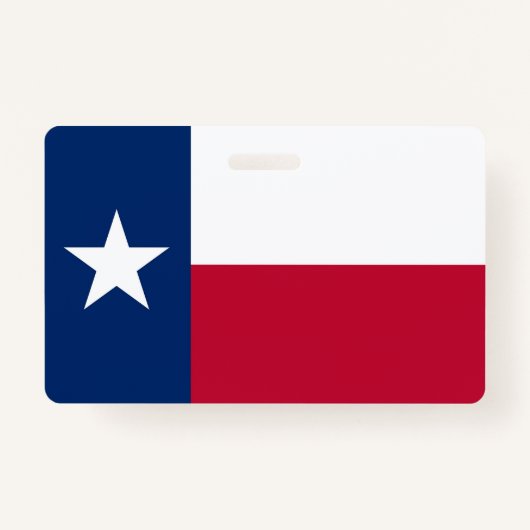 Badge Insigne de nom avec drapeau du Texas, USA (Devant)