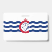 Badge Insigne de nom avec le drapeau de Cincinnati City (Arrière)