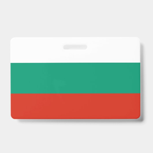 Badge Insigne de nom avec le drapeau de la Bulgarie (Front)