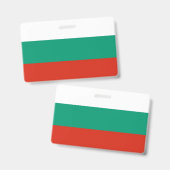 Badge Insigne de nom avec le drapeau de la Bulgarie (Front & Back)