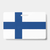 Badge Insigne de nom avec le drapeau de la Finlande (Arrière)