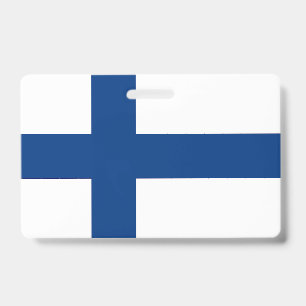 Badge Insigne de nom avec le drapeau de la Finlande