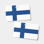 Badge Insigne de nom avec le drapeau de la Finlande (Avant & arrière)