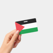 Badge Insigne de nom avec le drapeau de la Palestine (À main)