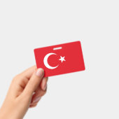 Badge Insigne de nom avec le drapeau de la Turquie (À main)