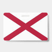 Badge Insigne de nom avec le drapeau de l'Alabama State, (Arrière)