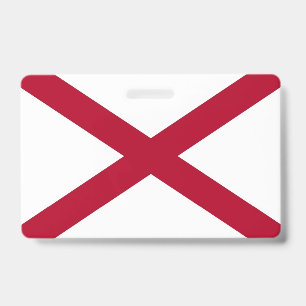 Badge Insigne de nom avec le drapeau de l'Alabama State,