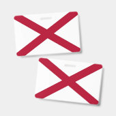 Badge Insigne de nom avec le drapeau de l'Alabama State, (Avant & arrière)
