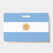Badge Insigne de nom avec le drapeau de l'Argentine (Arrière)