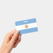 Badge Insigne de nom avec le drapeau de l'Argentine (Manuel / portable)