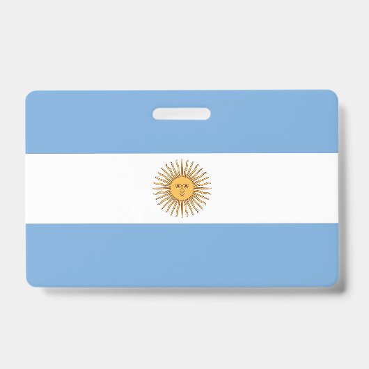 Badge Insigne de nom avec le drapeau de l'Argentine (Avant)