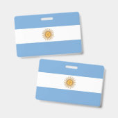 Badge Insigne de nom avec le drapeau de l'Argentine (Avant & arrière)