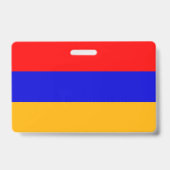 Badge Insigne de nom avec le drapeau de l'Arménie (Arrière)