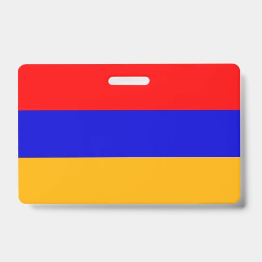Badge Insigne de nom avec le drapeau de l'Arménie (Avant)