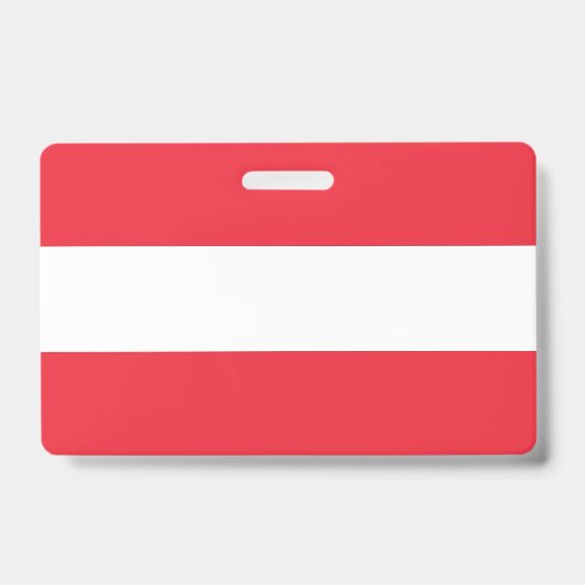 Badge Insigne de nom avec le drapeau de l'Autriche (Avant)