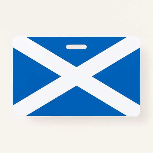 Badge Insigne de nom avec le drapeau de l'Écosse, Royaum (Devant)